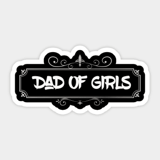 dad of girls 2020 vintage design Sticker